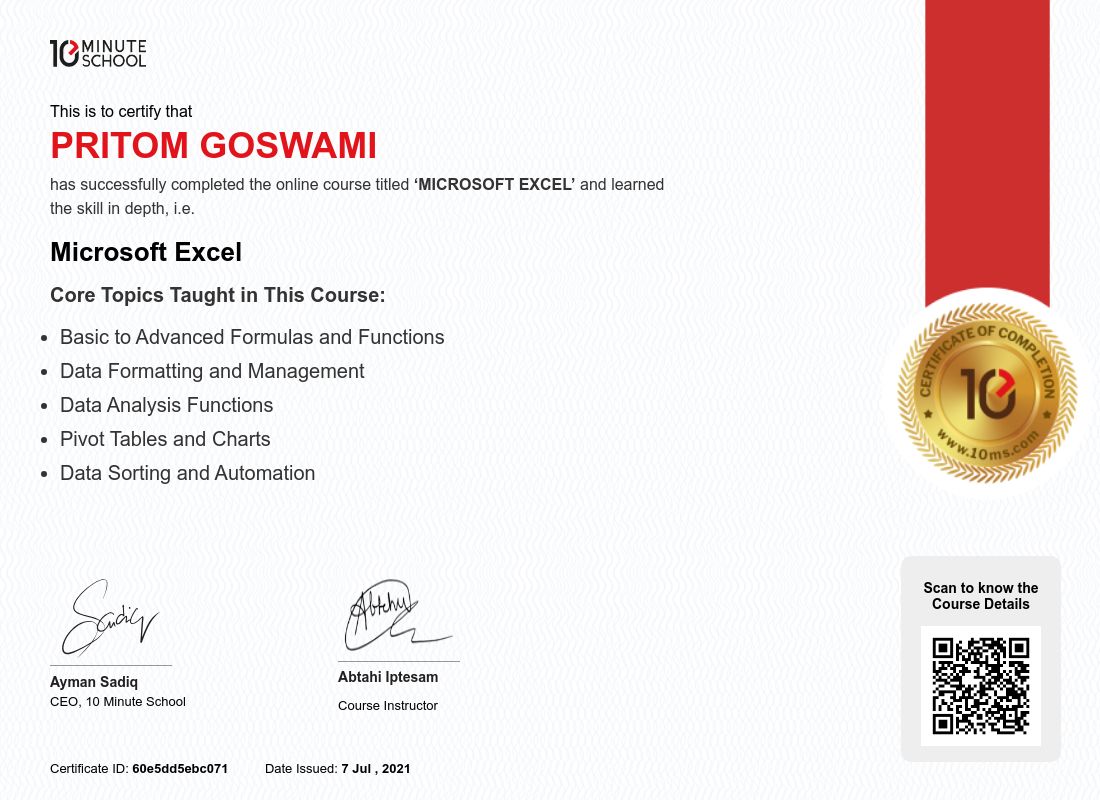 Certificate