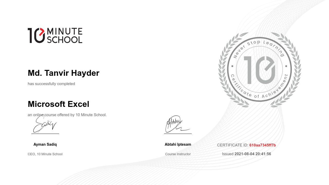 Certificate