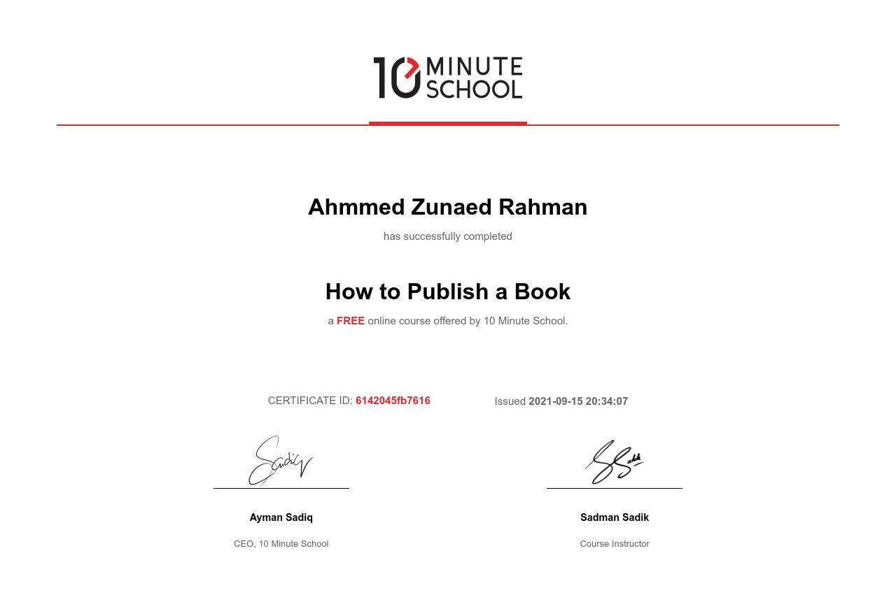 Certificate