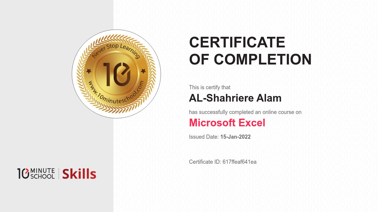 Certificate