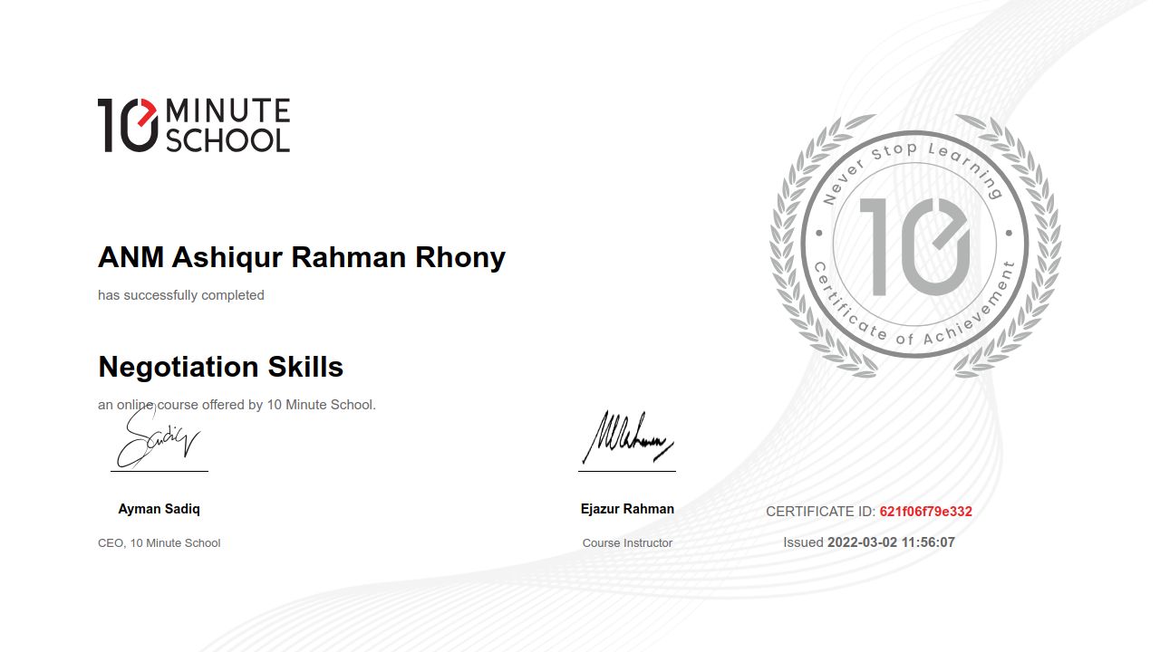 Certificate