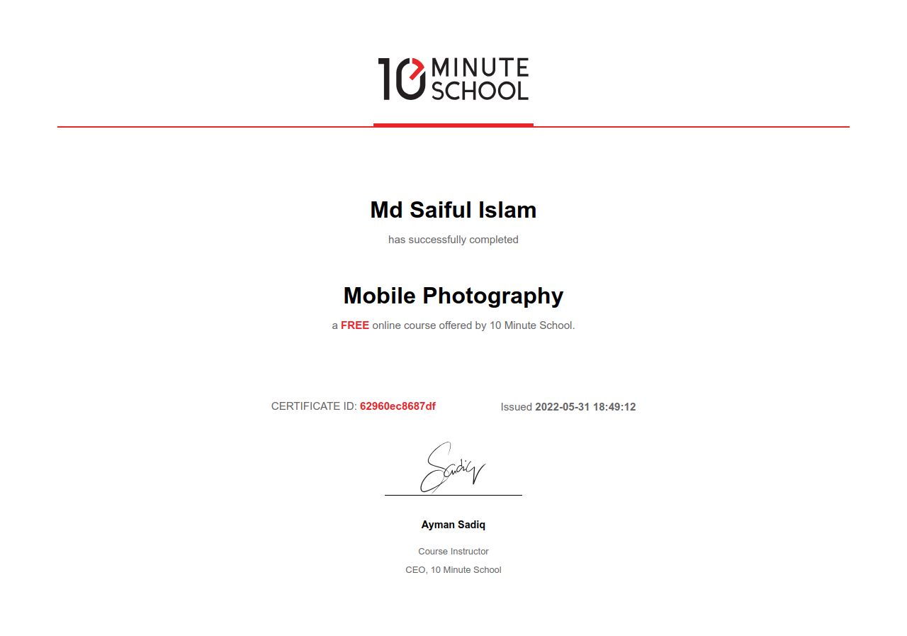 Certificate