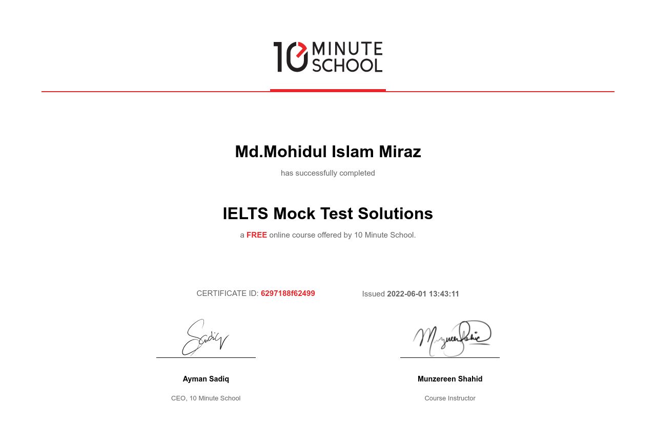 Certificate
