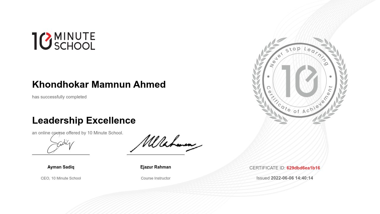 Certificate
