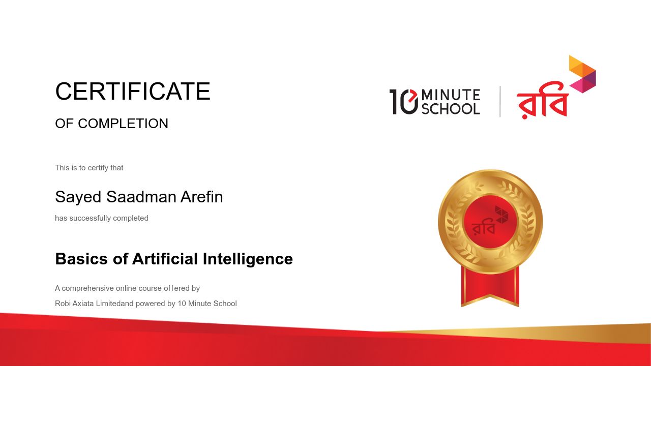 Certificate