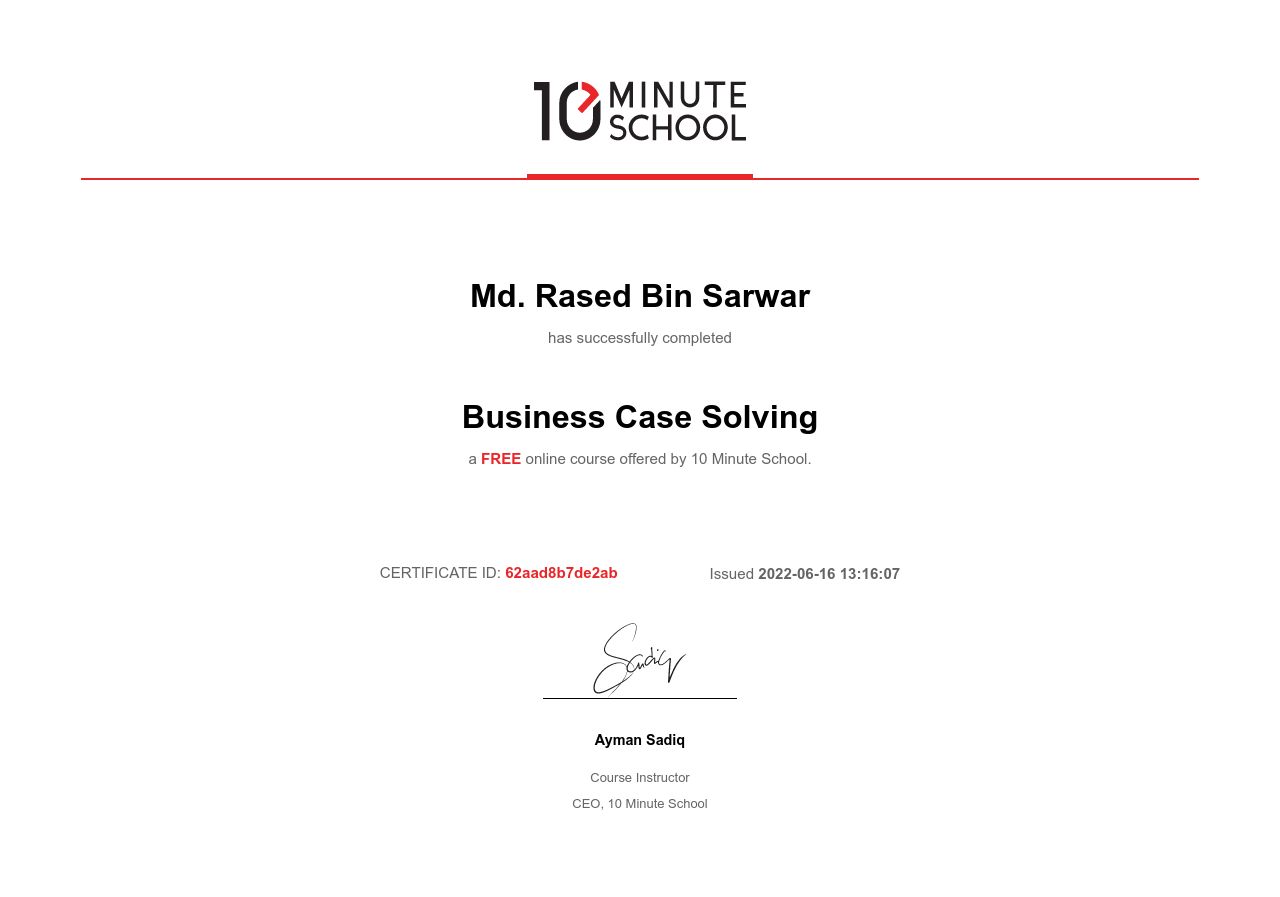 Certificate