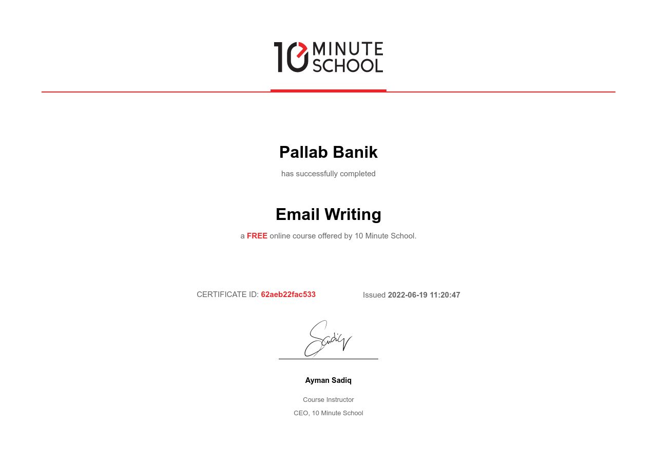 Certificate