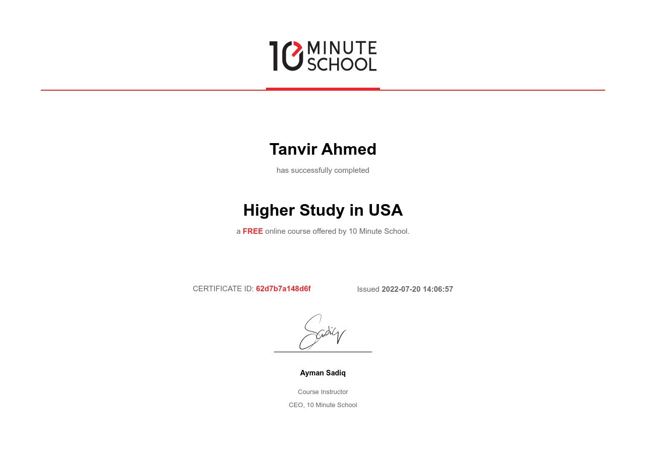 Certificate