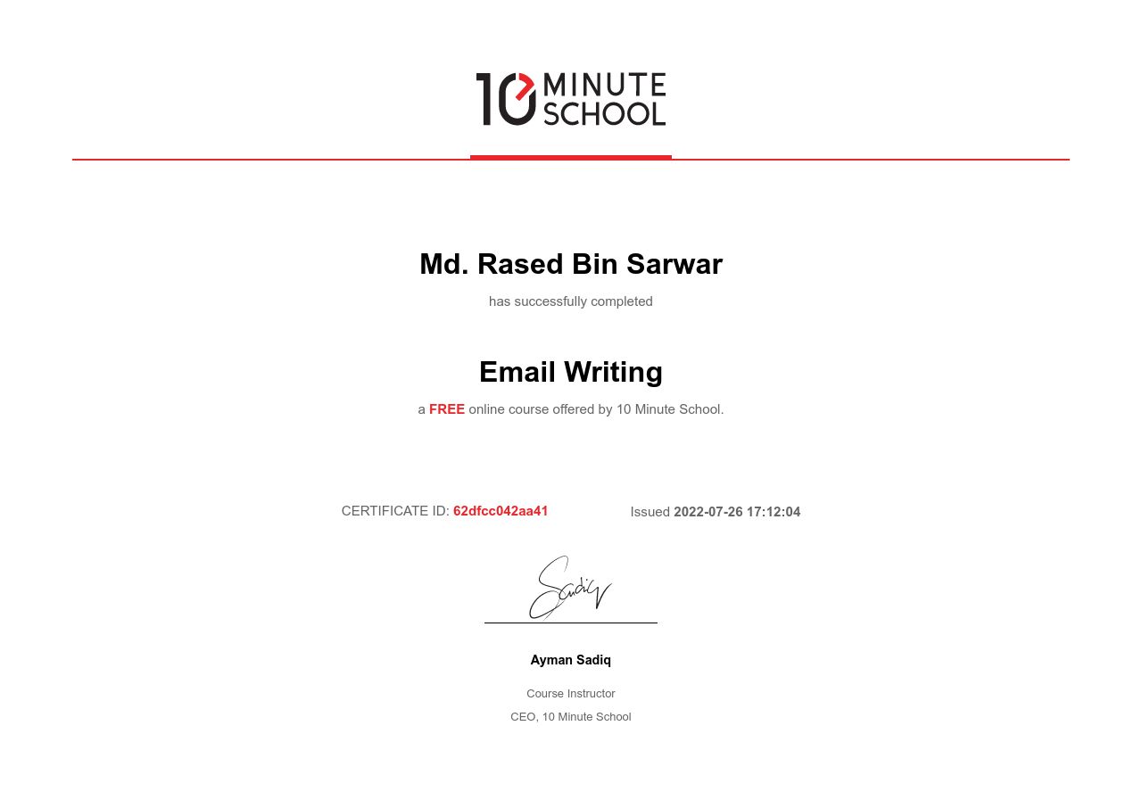 Certificate