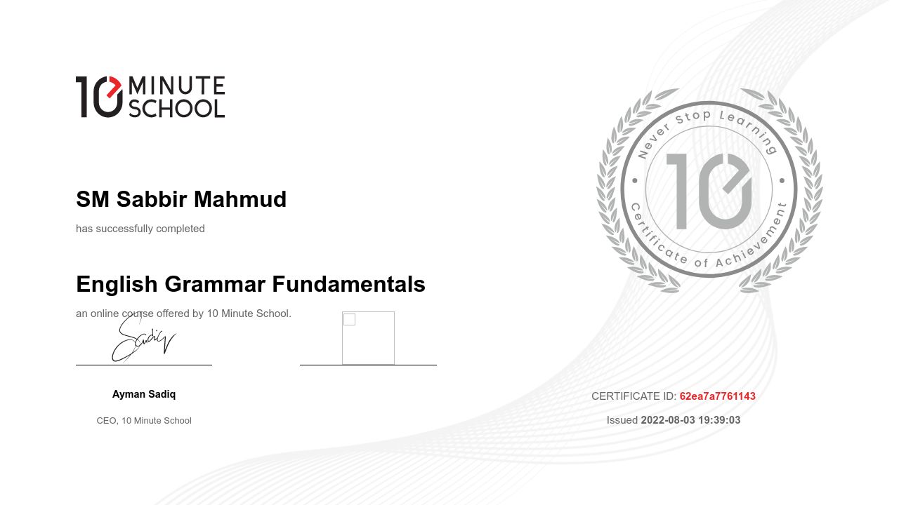 Certificate