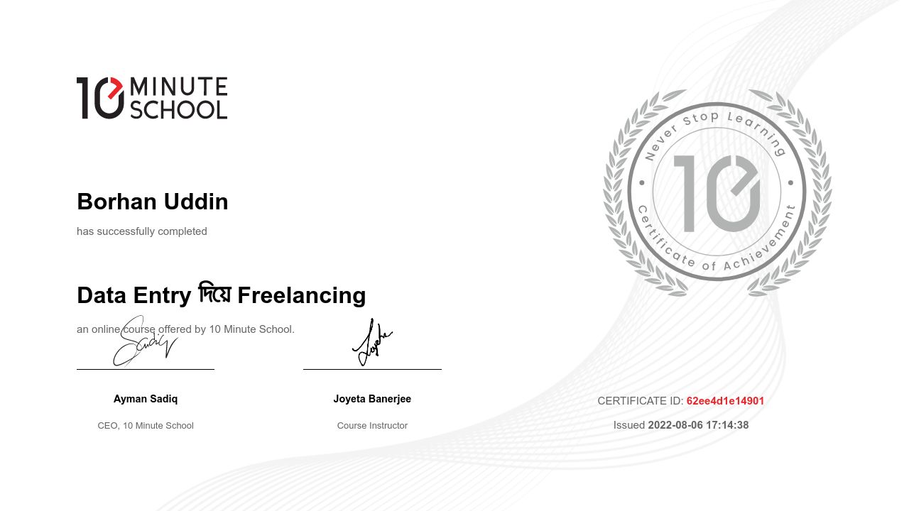 Certificate