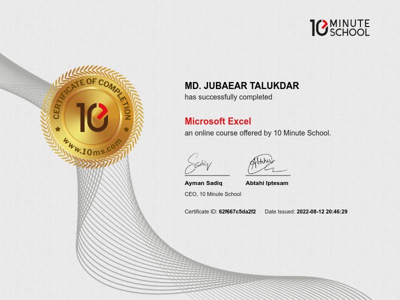 Certificate