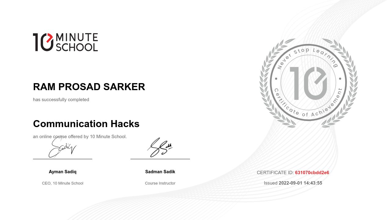 Certificate