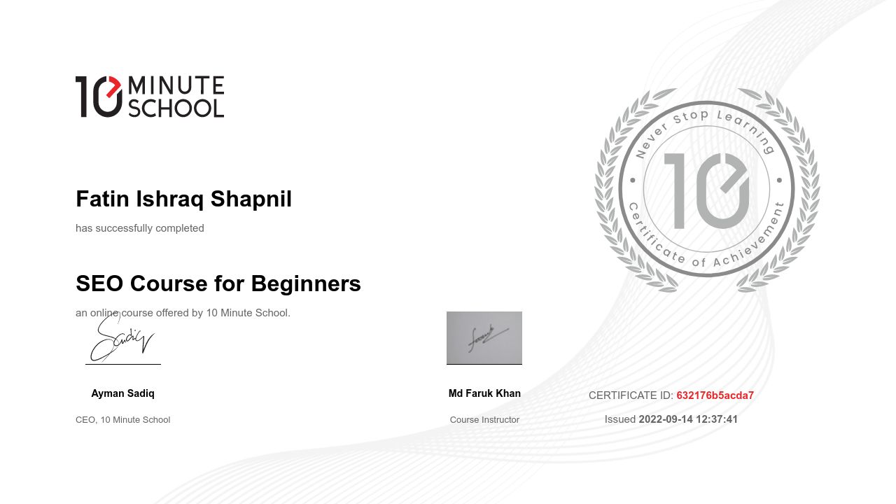 Certificate
