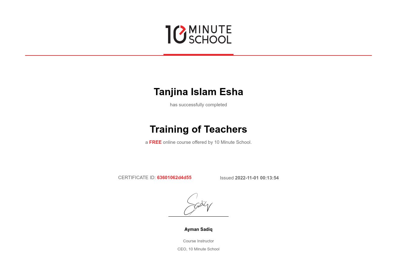 Certificate