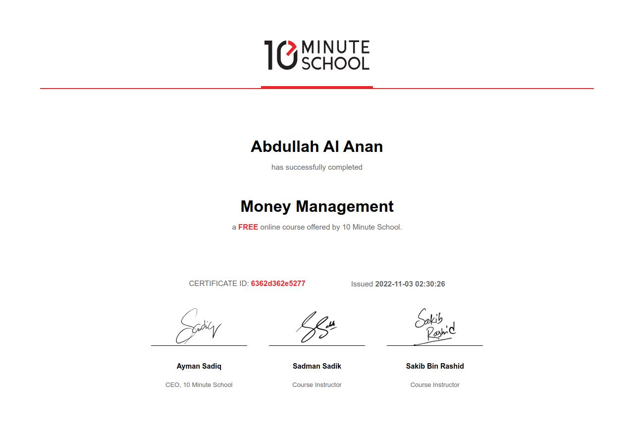 Certificate