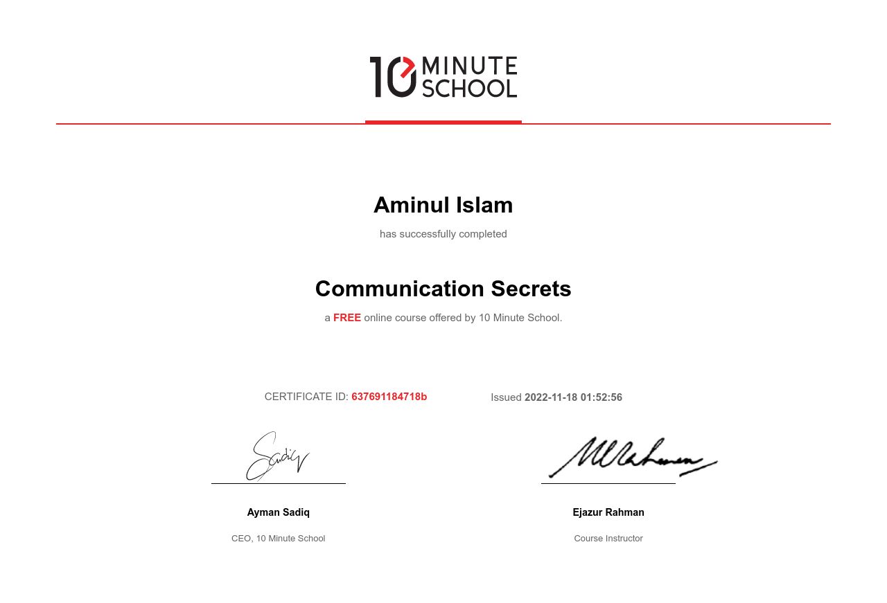 Certificate