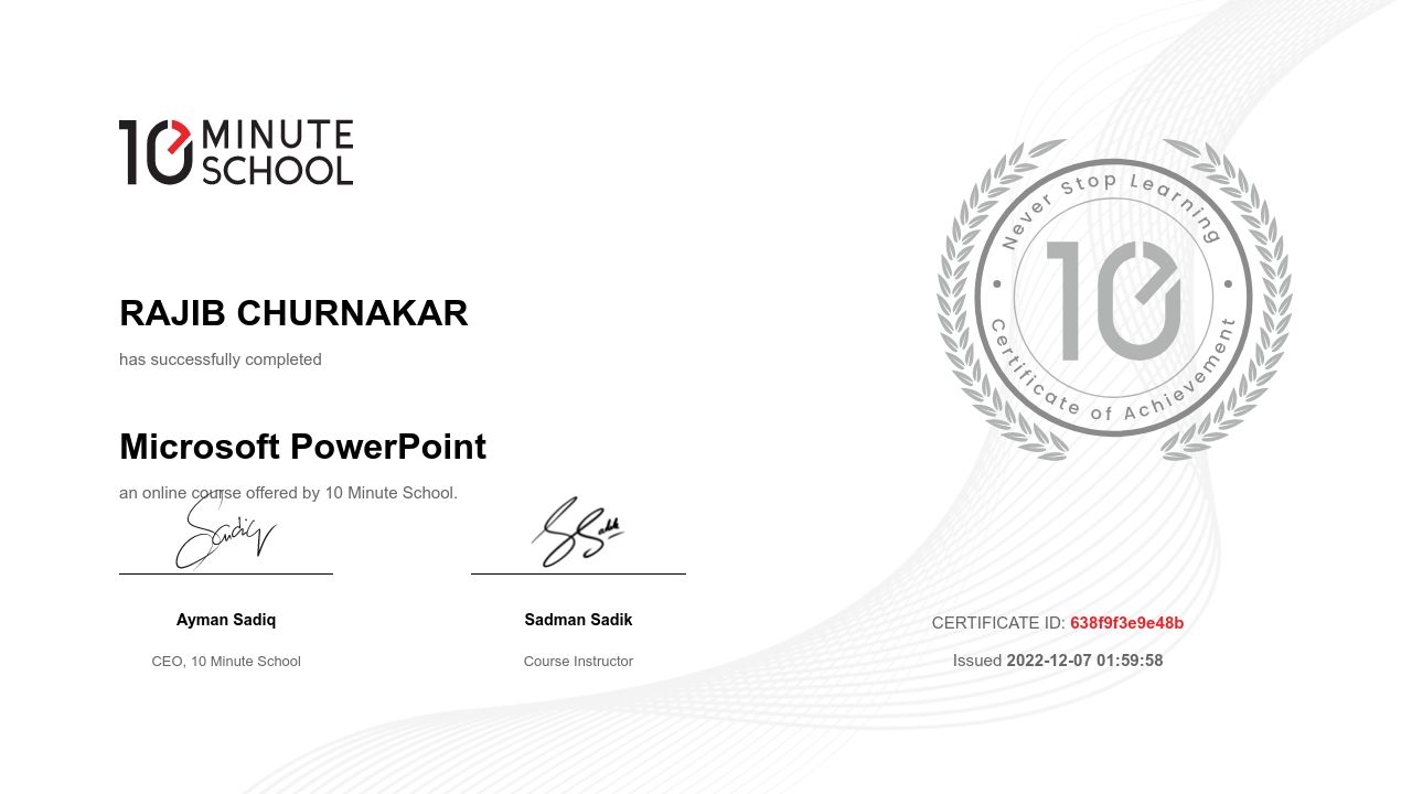 Certificate