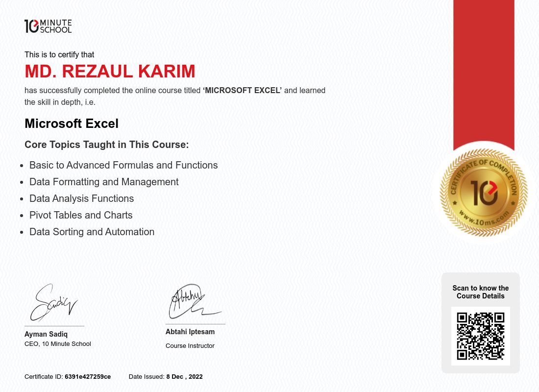 Certificate