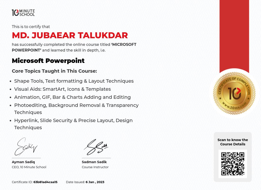 Certificate