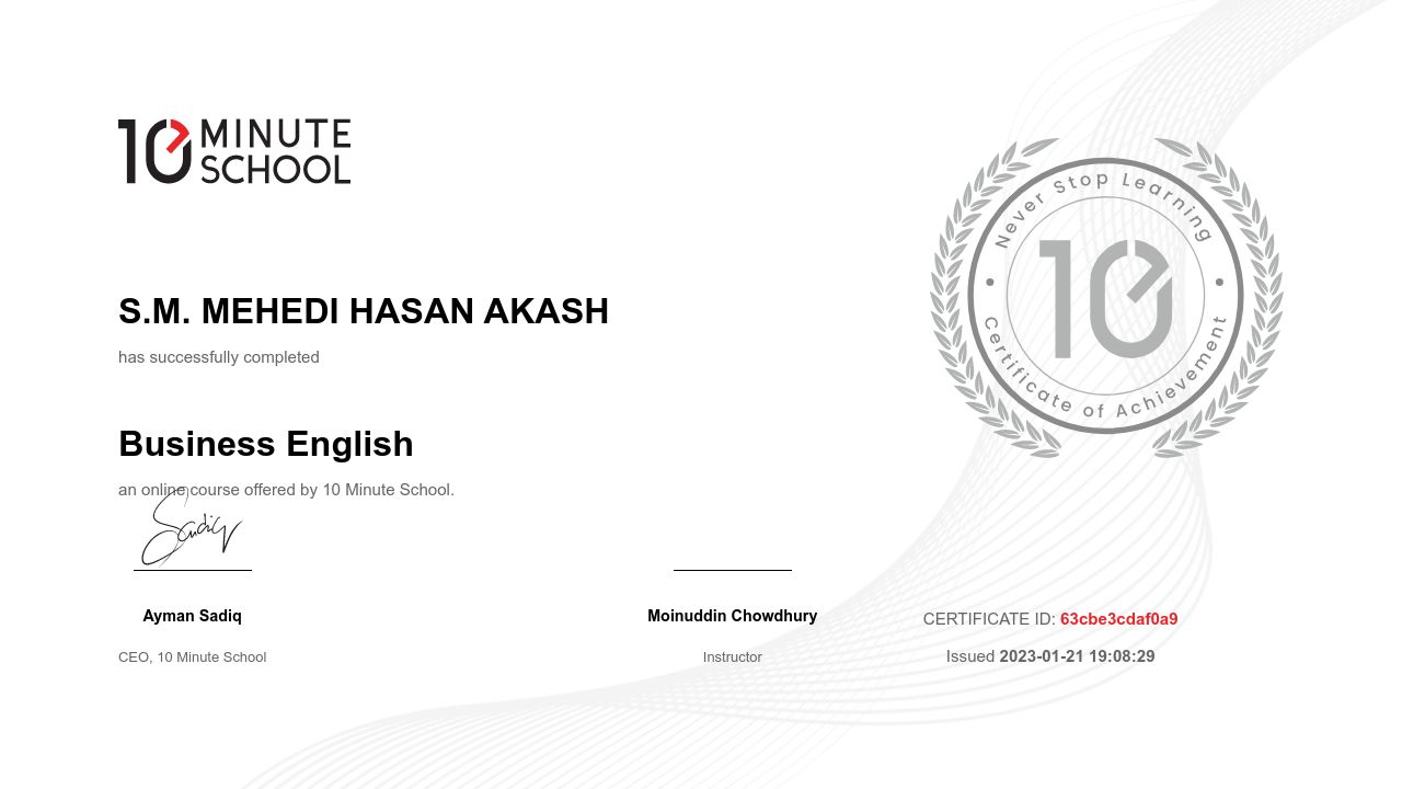 Certificate