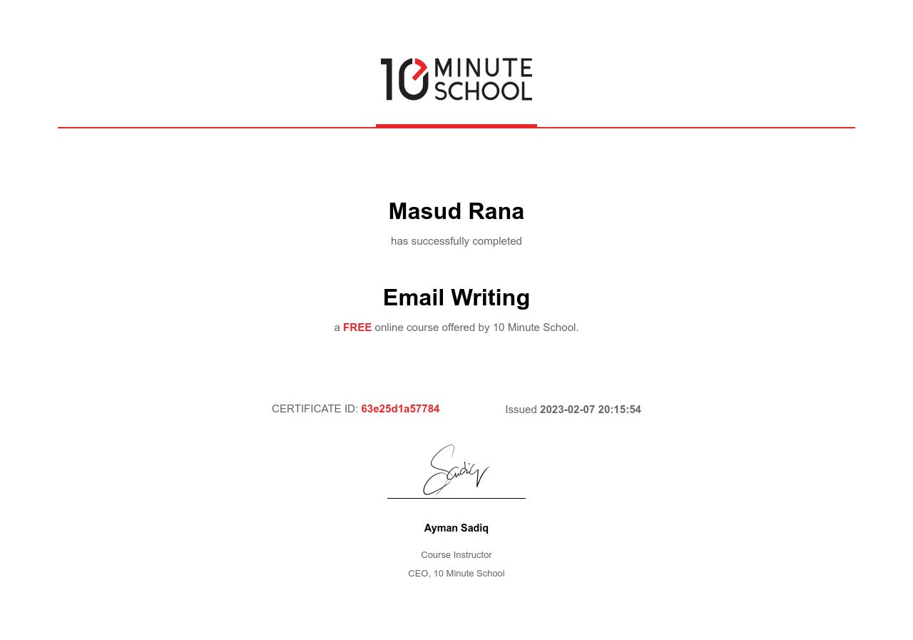 Certificate