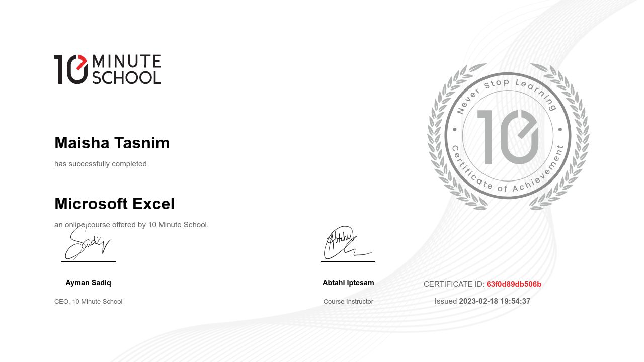 Certificate