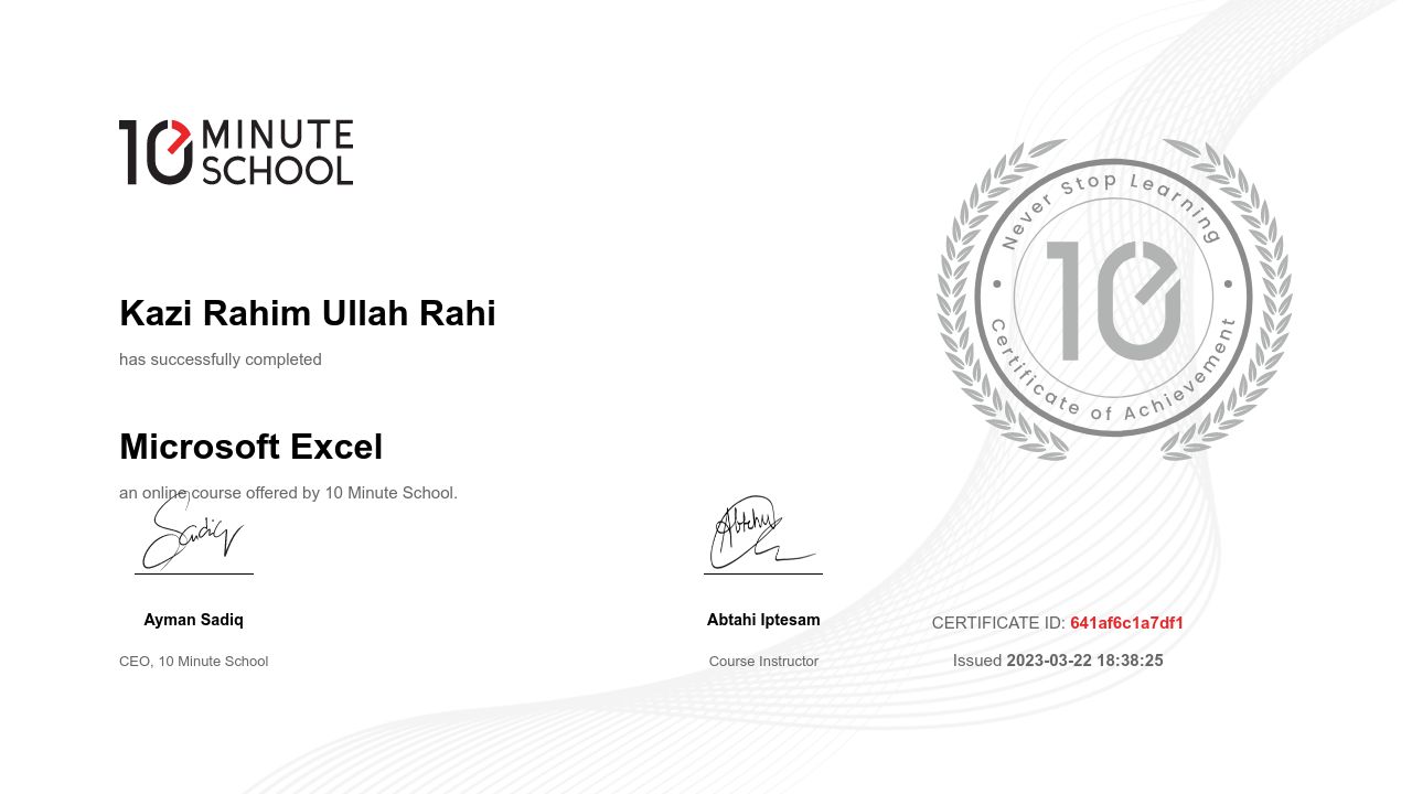 Certificate