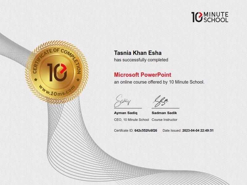 Certificate