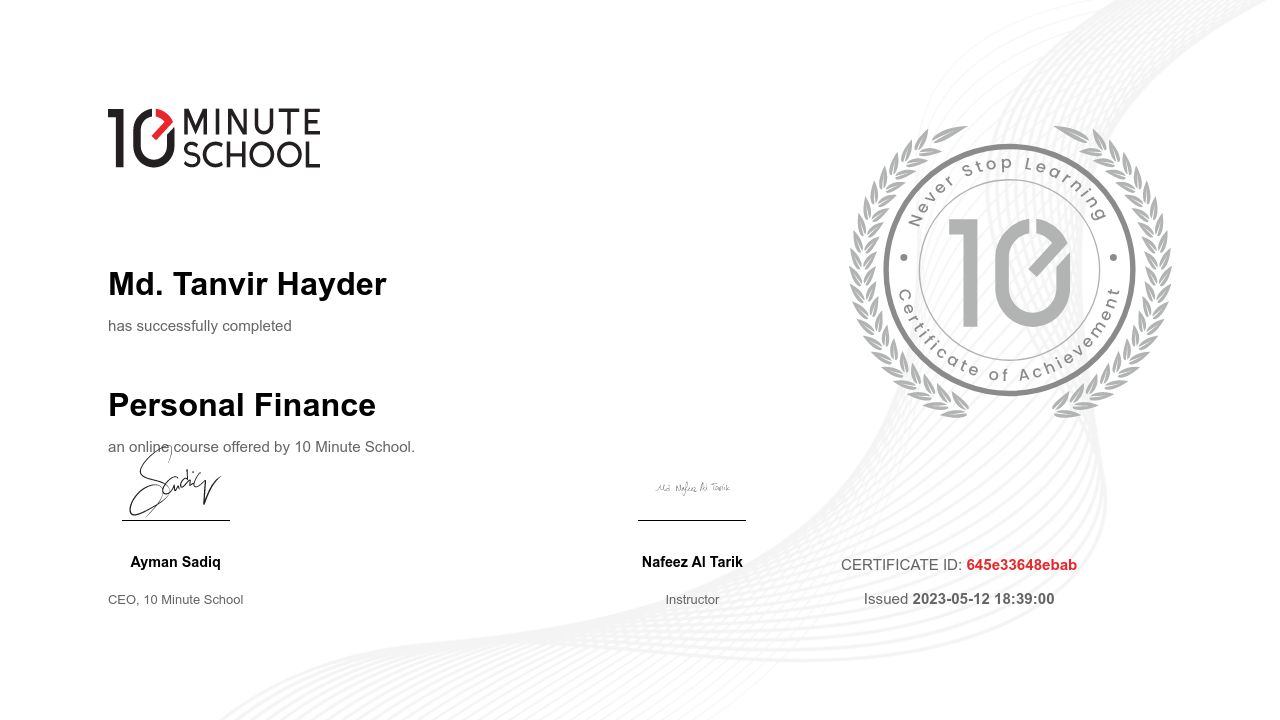 Certificate