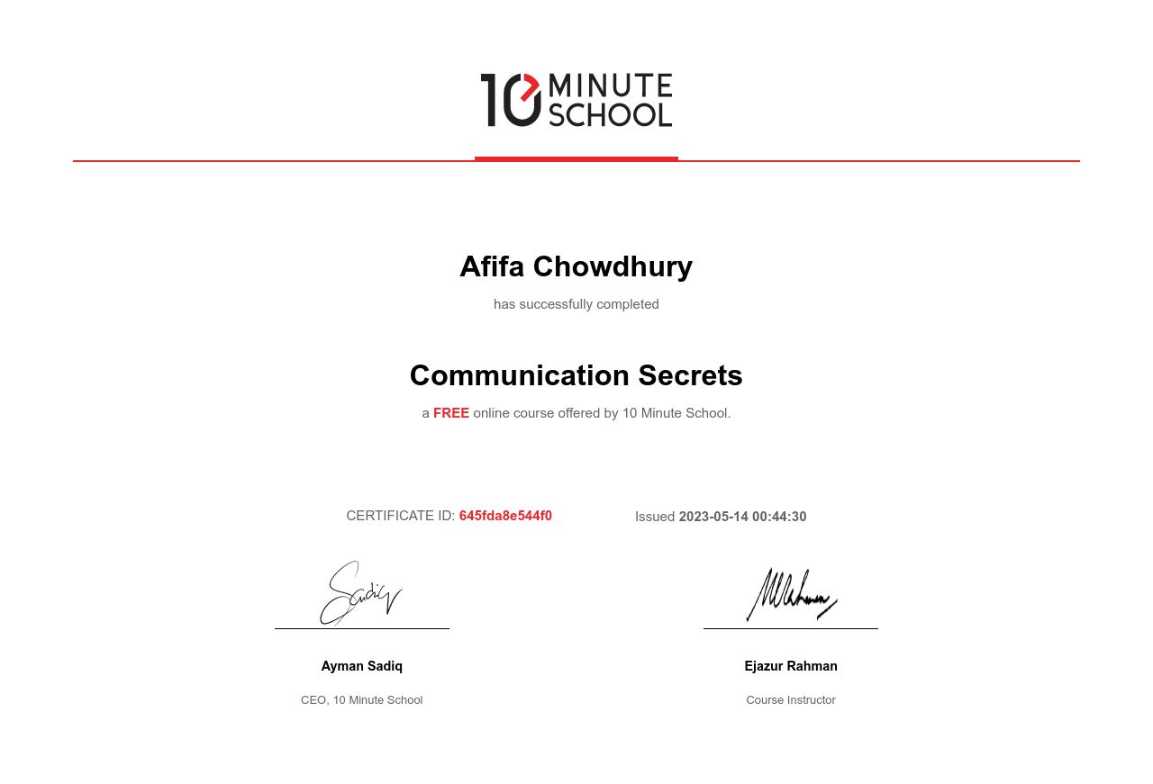 Certificate