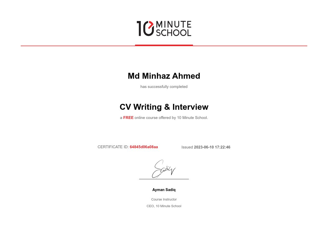 Certificate