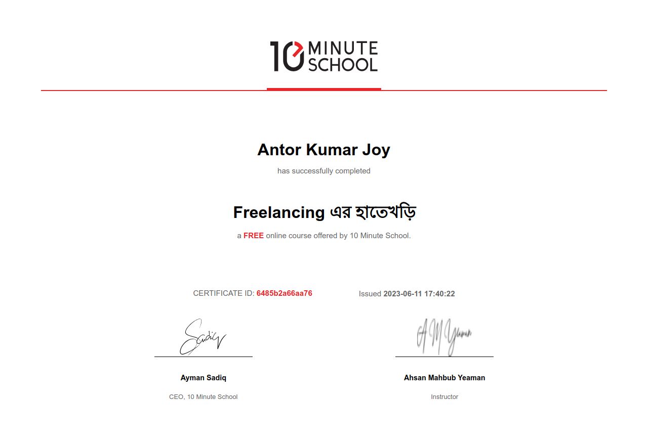 Certificate