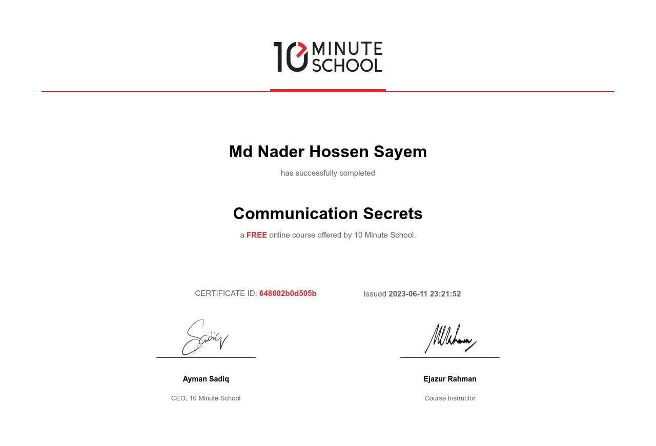 Certificate