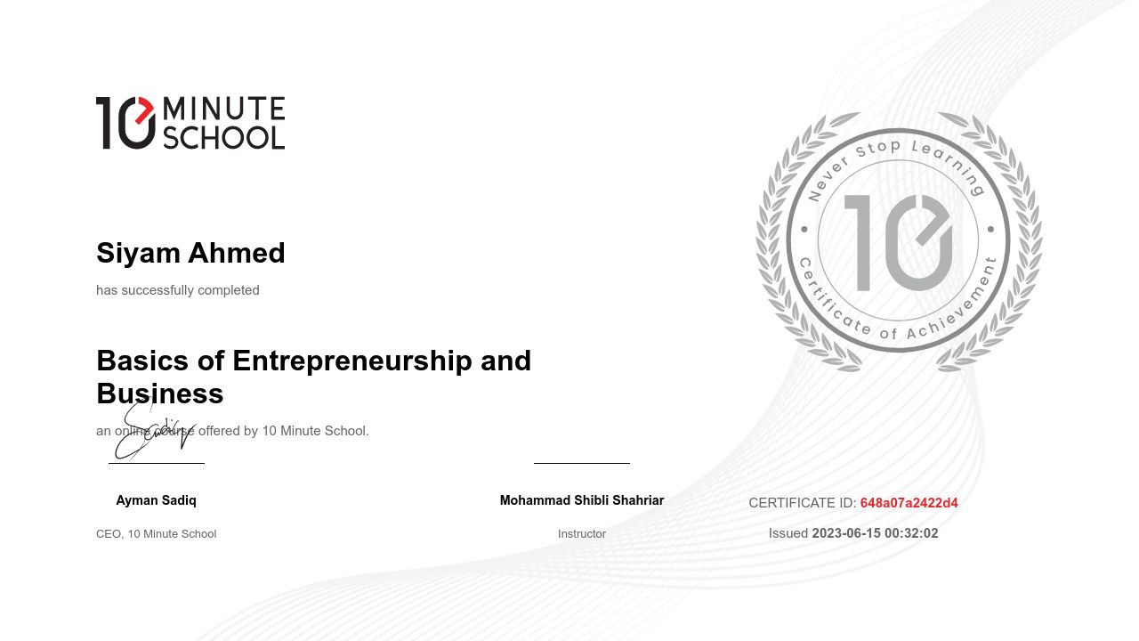 Certificate