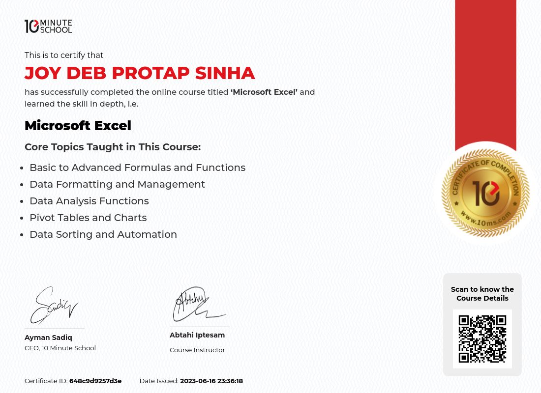 Certificate