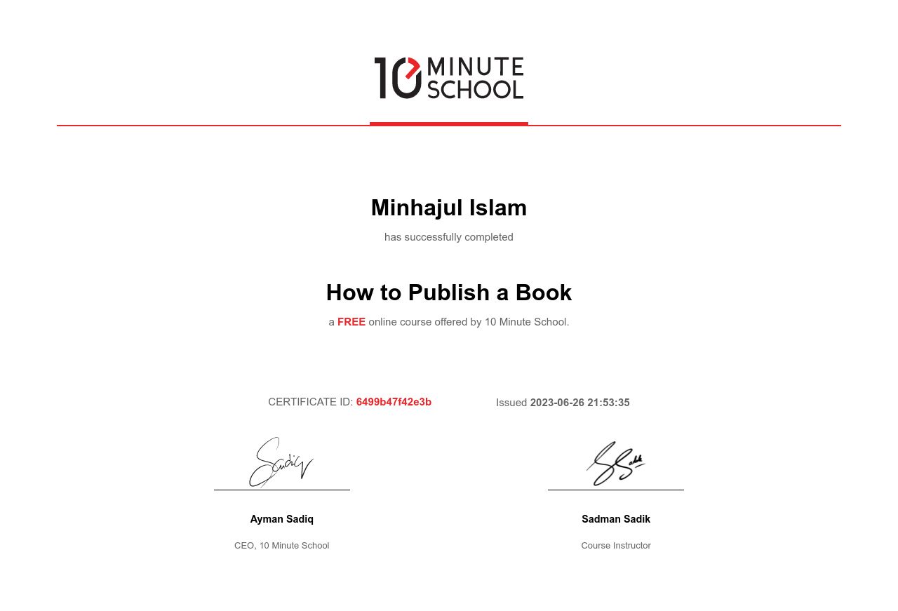 Certificate