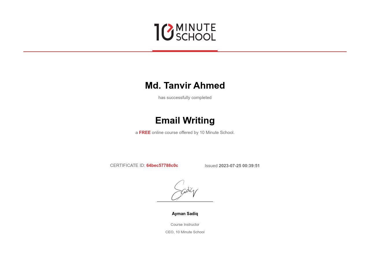 Certificate