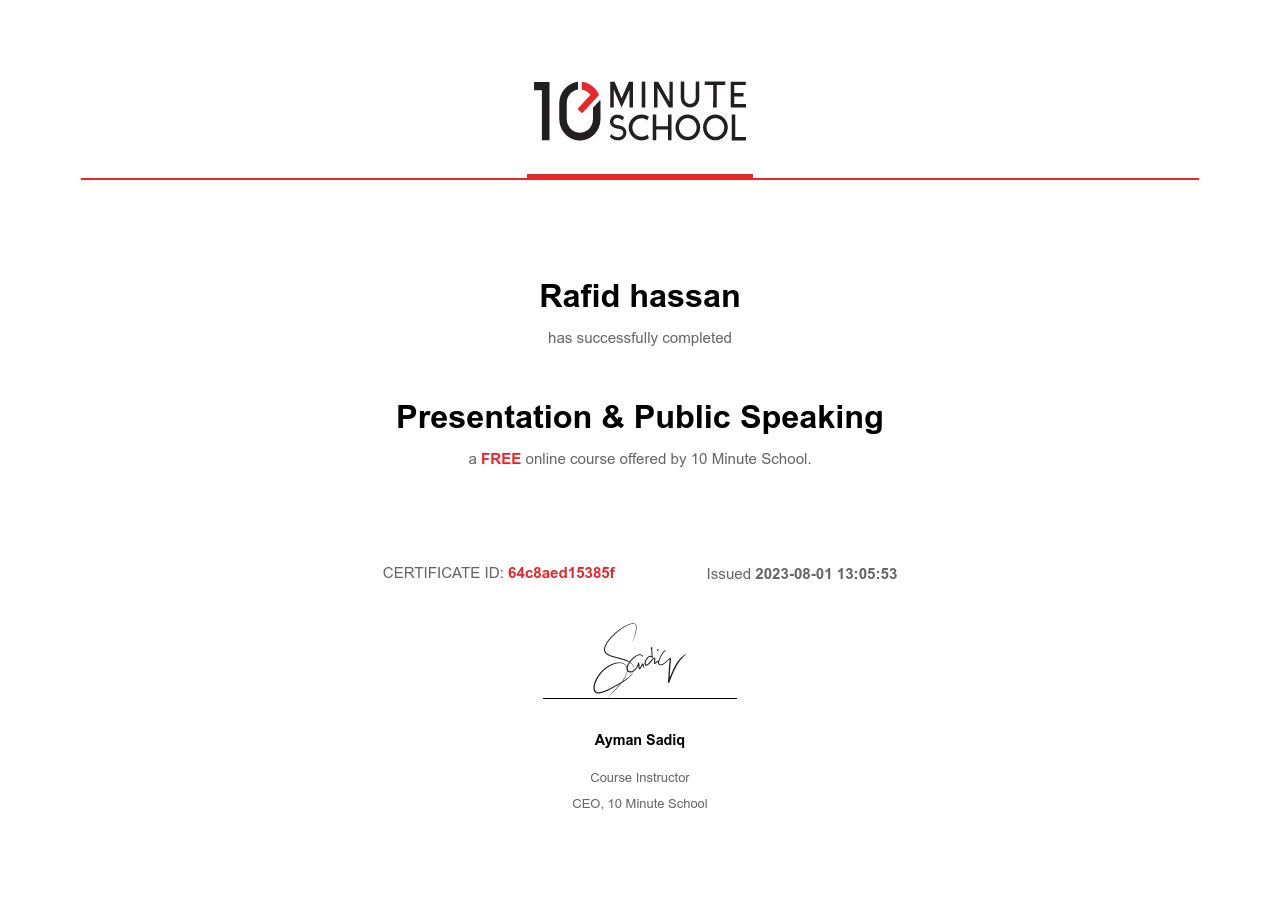 Certificate