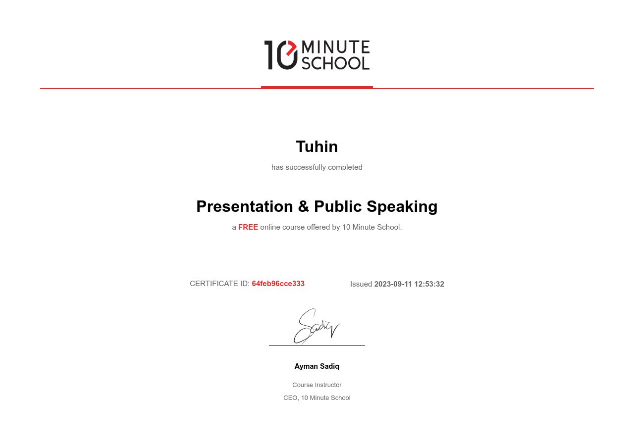 Certificate
