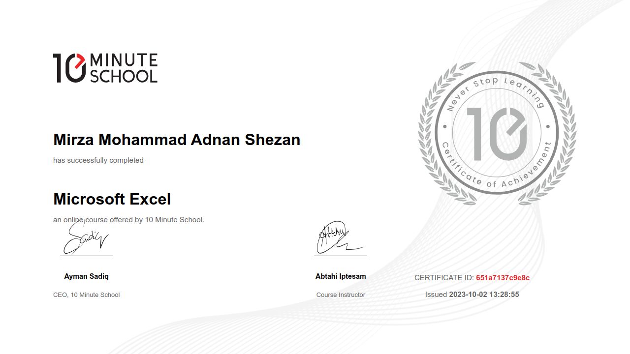 Certificate