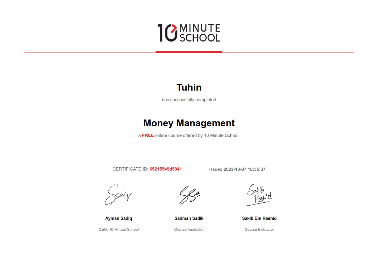 Certificate