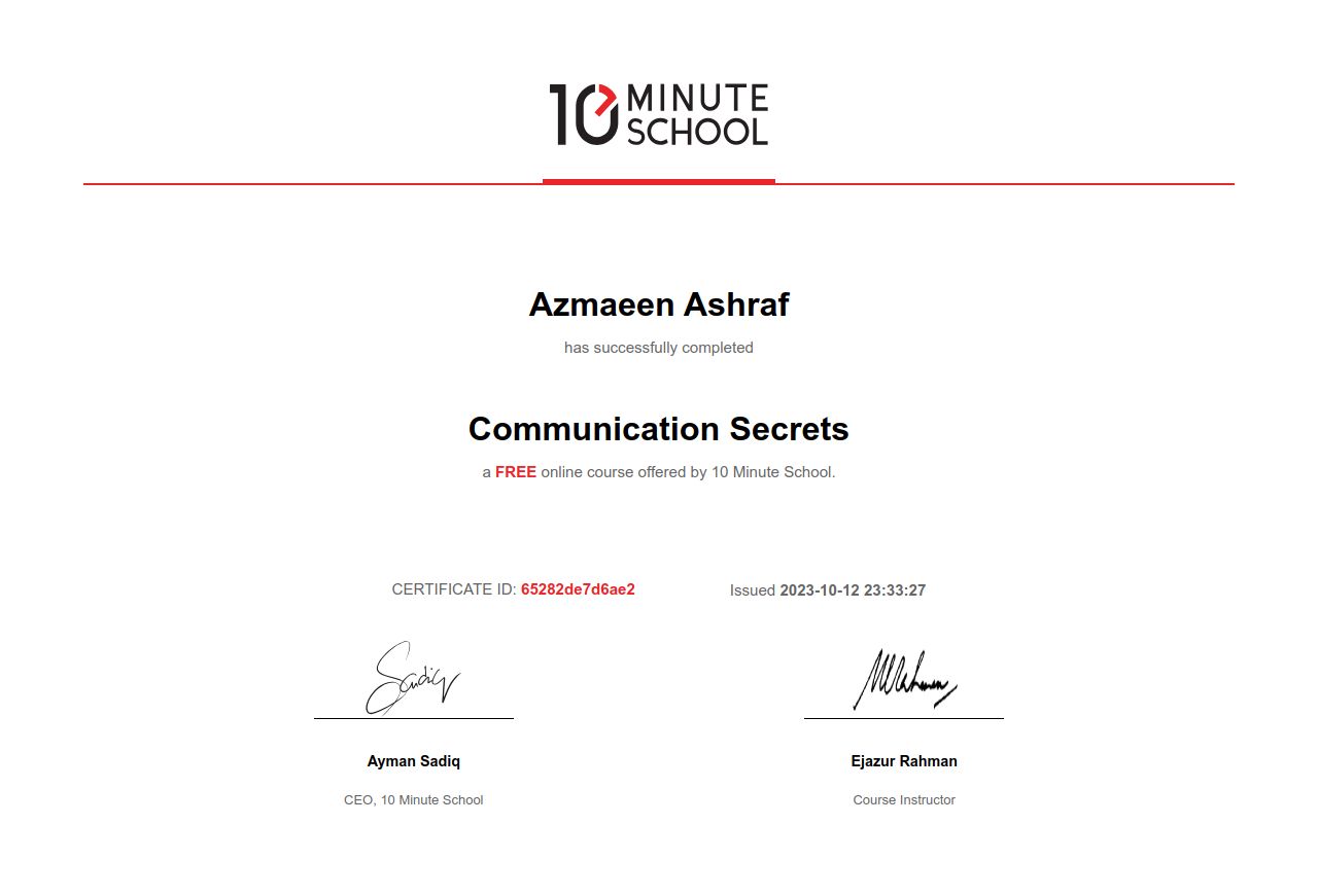 Certificate