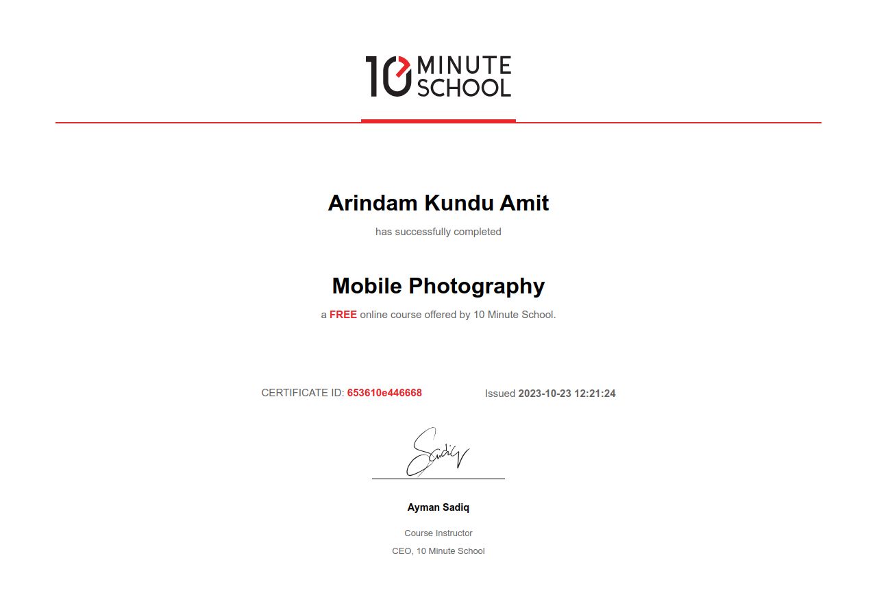 Certificate