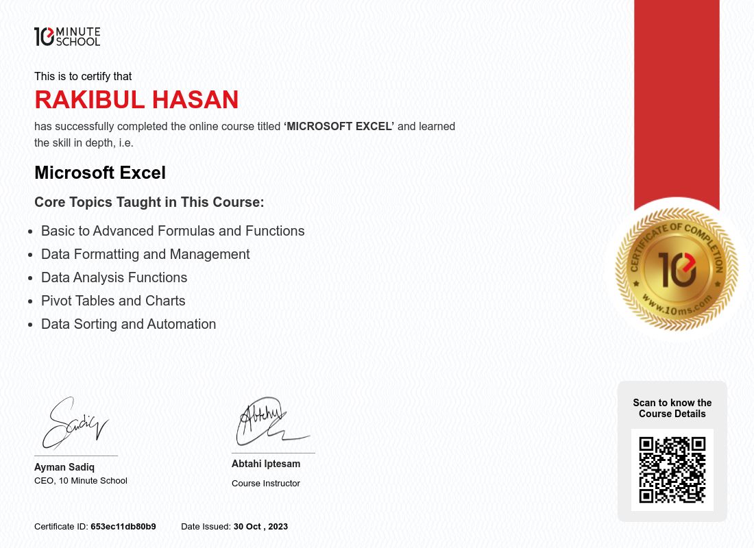 Certificate