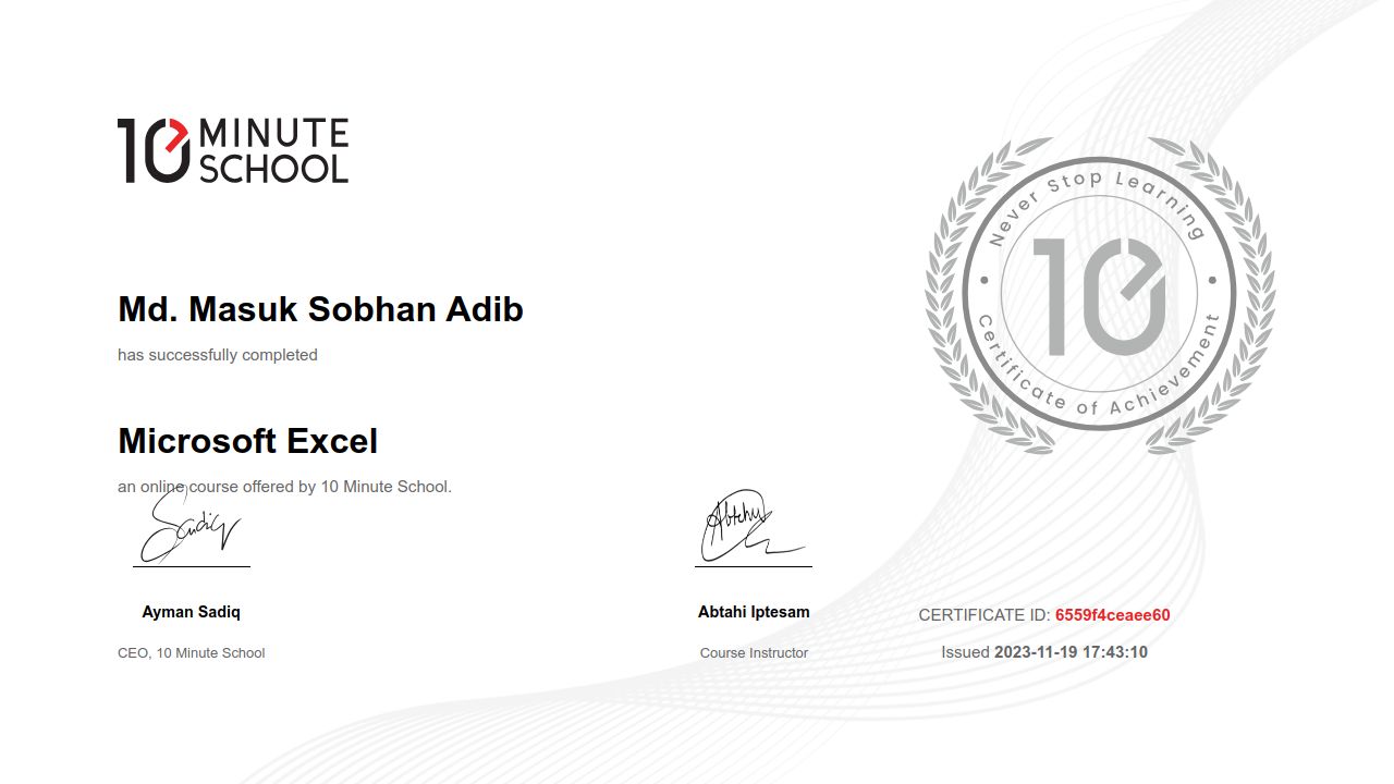 Certificate