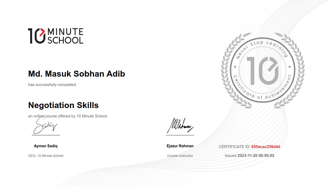 Certificate