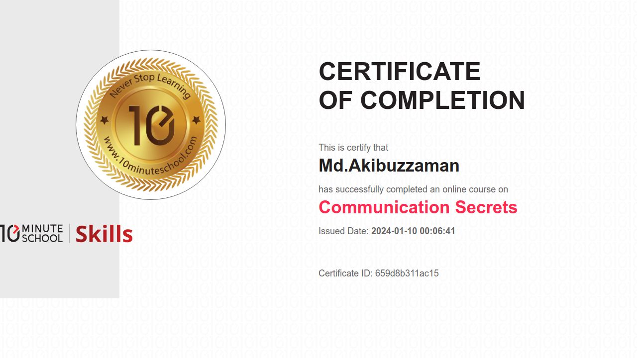 Certificate
