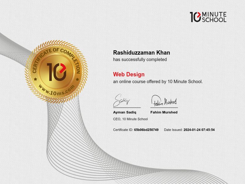 Certificate