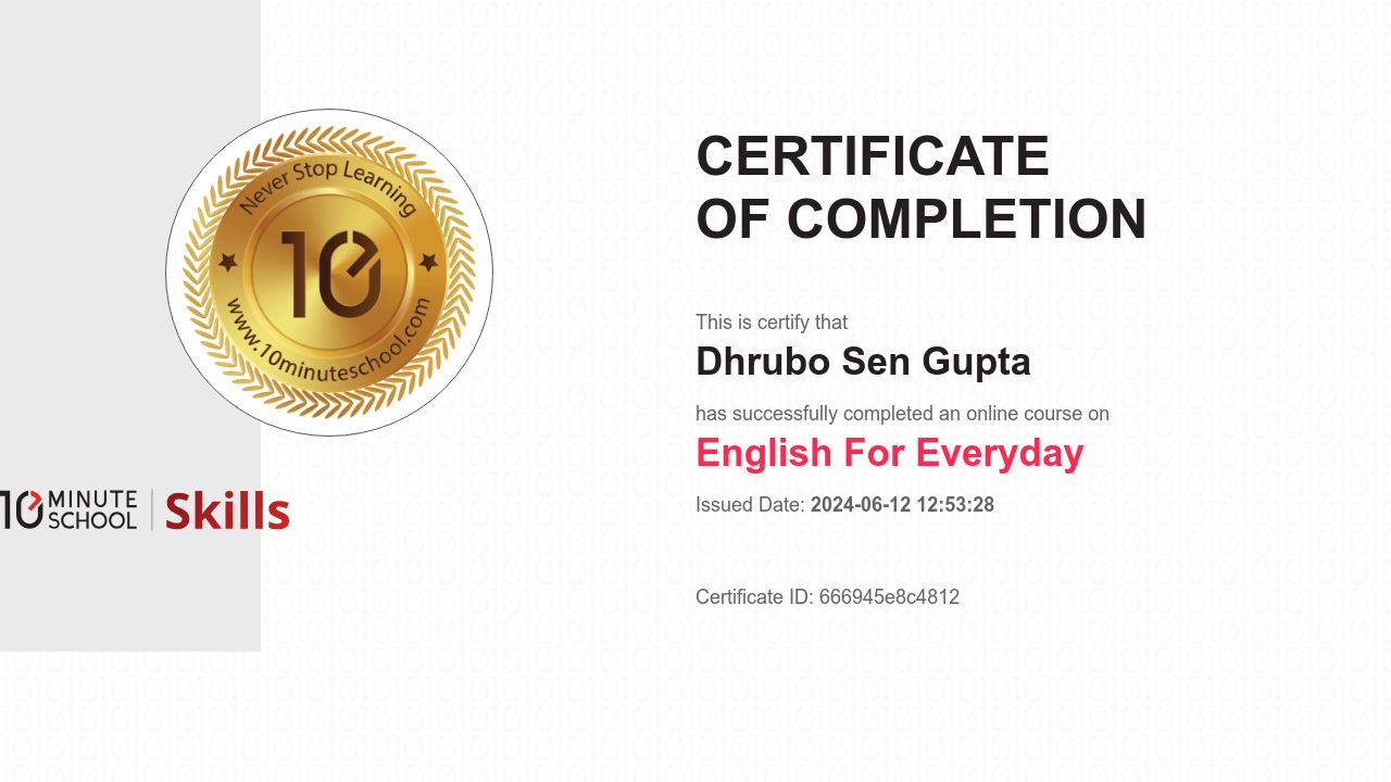 Certificate